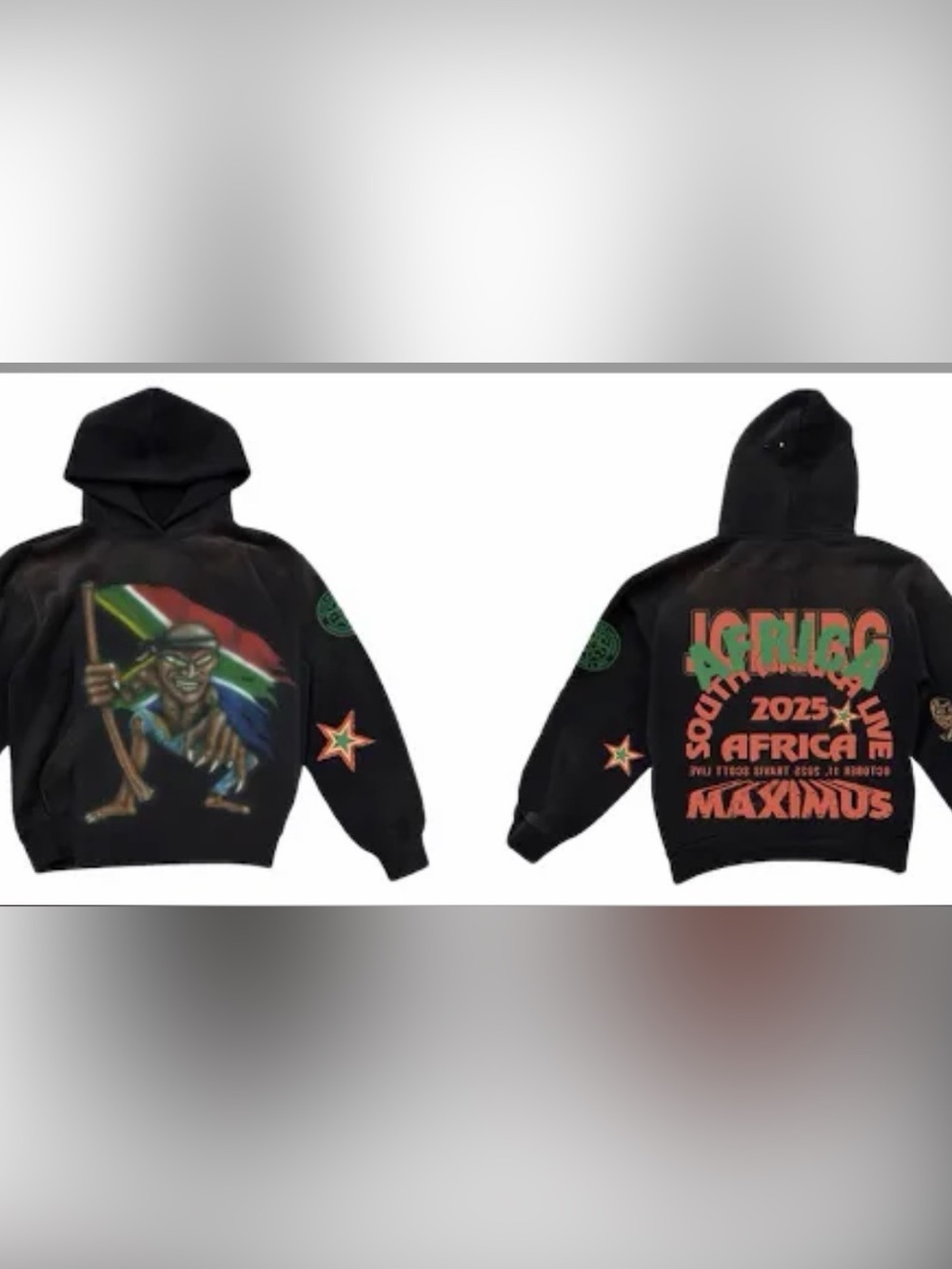 Travis Scott Circus Maximus SA 2025 Tour Hoodie Vintage Black